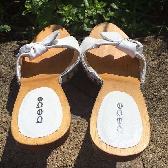 White Bebe Sandals - Picture 3 of 8